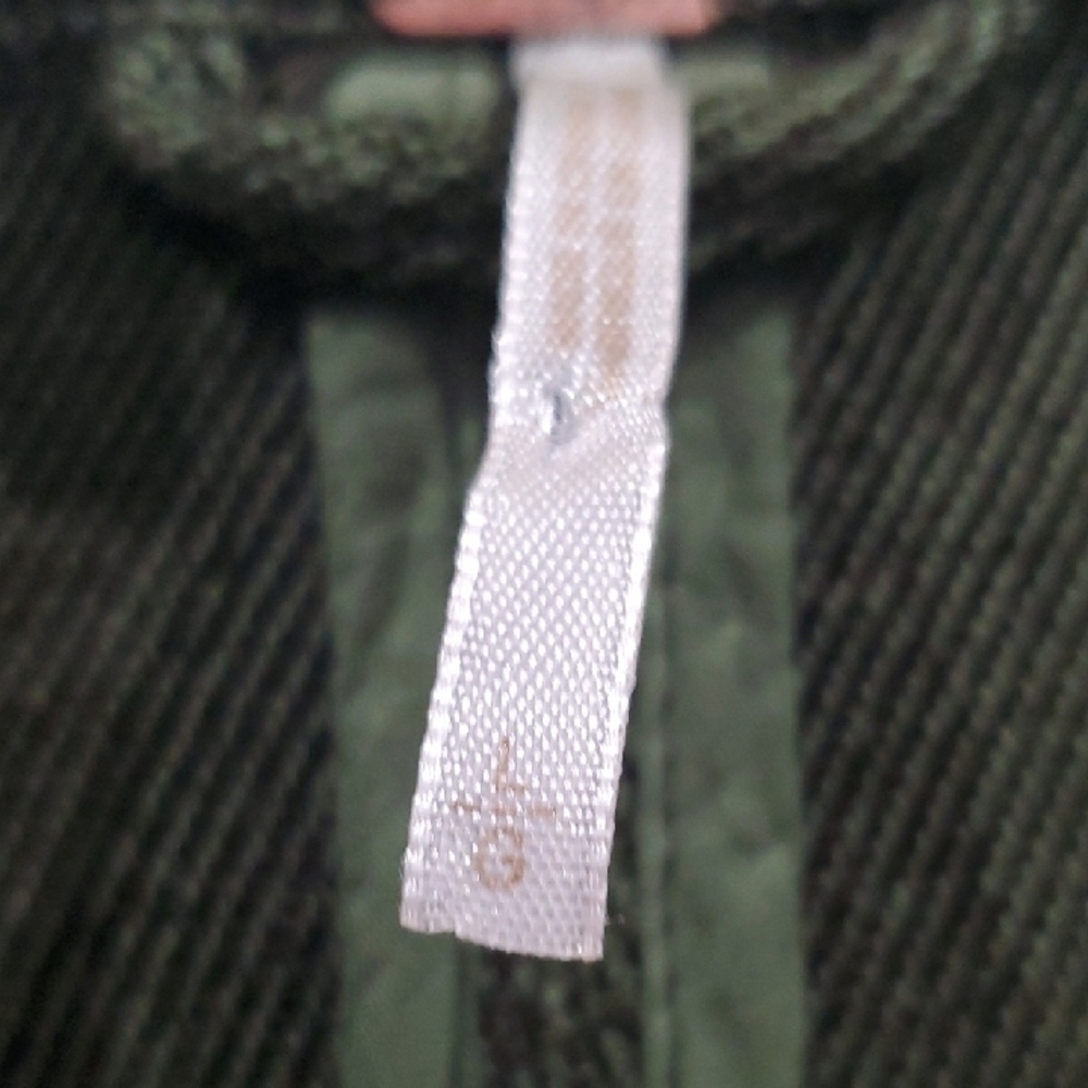 Free People Olive Green Military Style Jacket Rayon / Cotton Blend - Picture 3 of 11